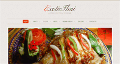 Desktop Screenshot of exoticthairestaurant.com